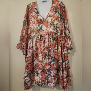 Gianni Dress Bini Floral V-Neck  Sz. XS